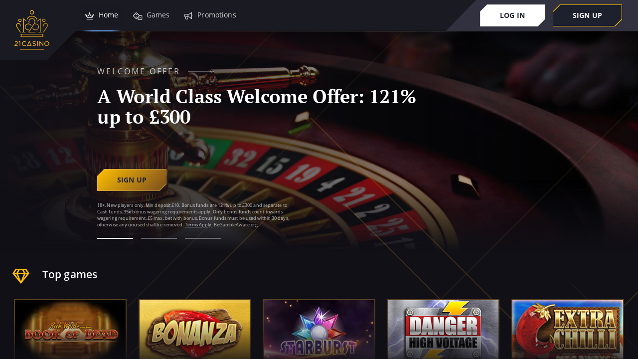 21 Casino Screenshot 21 Casino Screenshot