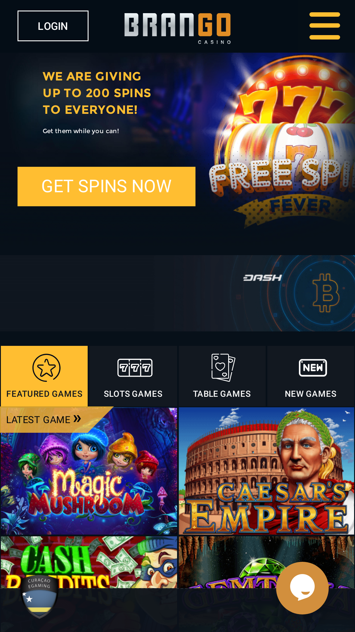 Brango Casino Screenshot Brango Casino Screenshot