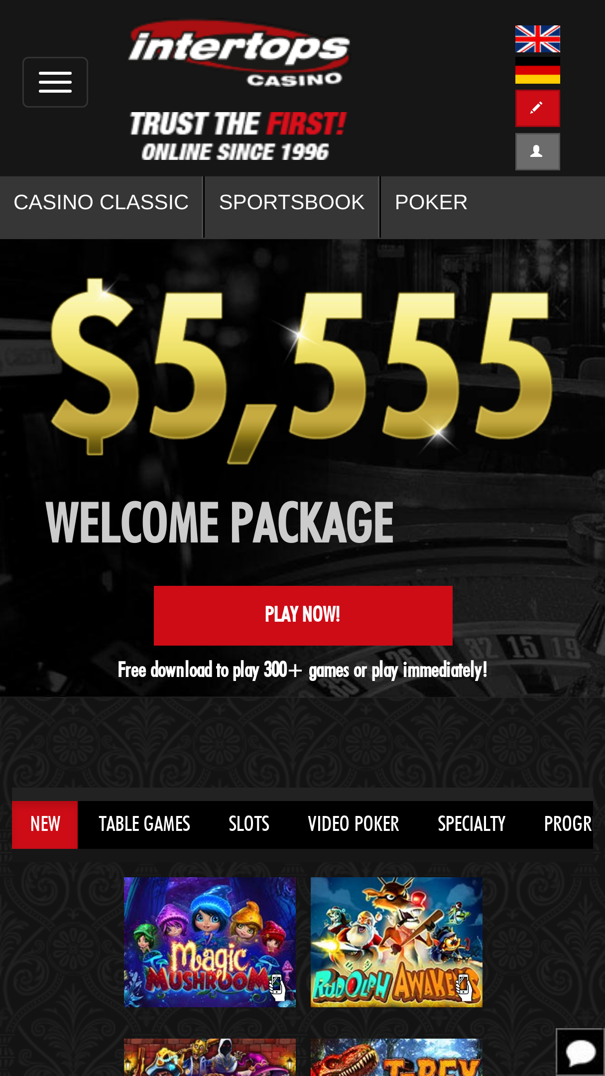 Intertops Casino Screenshot Intertops Casino Screenshot