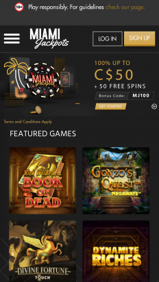 MiamiJackpots Casino Screenshot MiamiJackpots Casino Screenshot