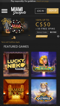 MiamiJackpots Casino Screenshot MiamiJackpots Casino Screenshot