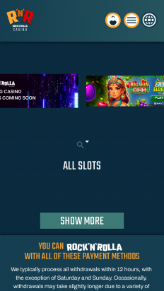 Rock N Rolla Casino Screenshot