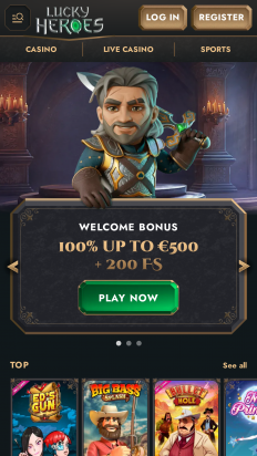 Lucky HeroesCasino Screenshot