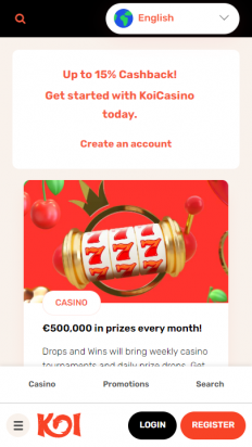 Koi Casino Screenshot
