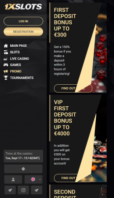 1xSlots Casino Screenshot