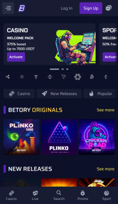 Betory Casino Screenshot