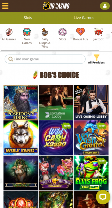 Bob Casino Screenshot