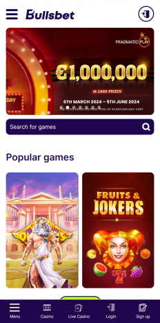 Bullsbet Casino Screenshot