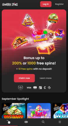Cherry Spins Casino Screenshot