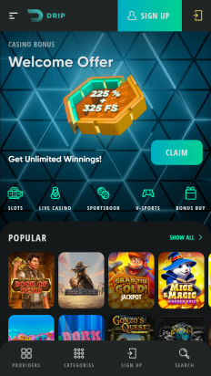 Drip Casino Screenshot
