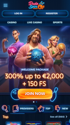 DudeSpin Casino Screenshot