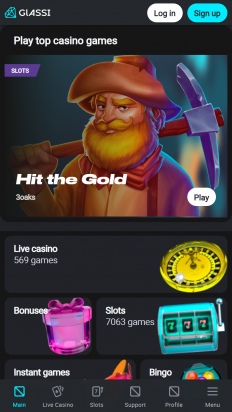 Glassi Casino Screenshot