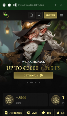 Golden Billy Casino Screenshot