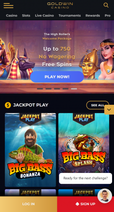 GoldWin Casino Screenshot