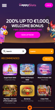 HappySlots Casino Screenshot