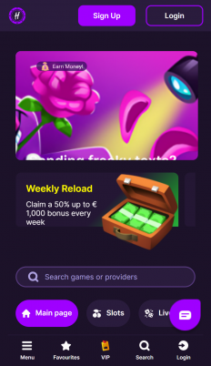 HitMe Casino Screenshot
