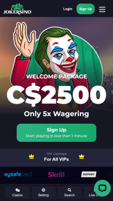 Jokersino Casino Screenshot