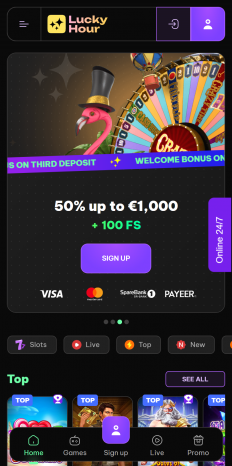 LuckyHour Casino Screenshot