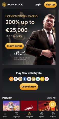 Lucky Block Casino Screenshot
