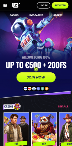 Lunubet Casino Screenshot