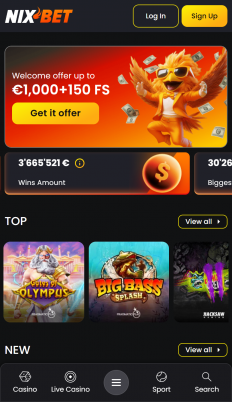 Nixbet Casino Screenshot