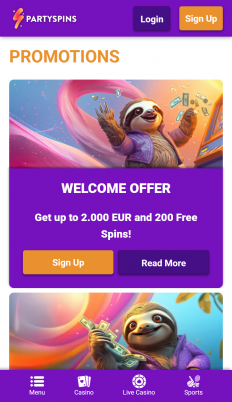 PartySpins Screenshot