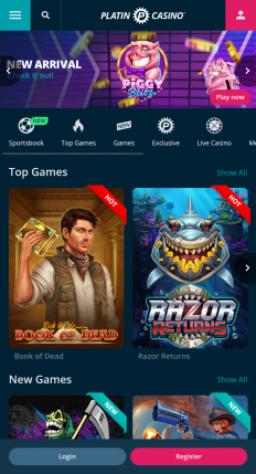 Platin Casino Screenshot