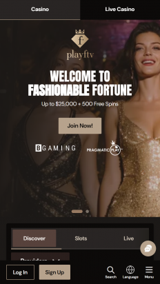 PlayFashionTV Casino Screenshot