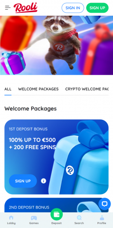 Rooli Casino Screenshot