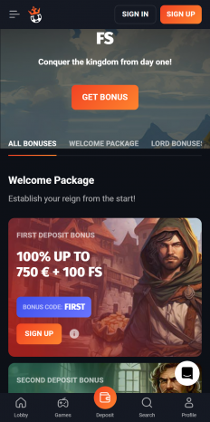 SlotLords Casino Screenshot