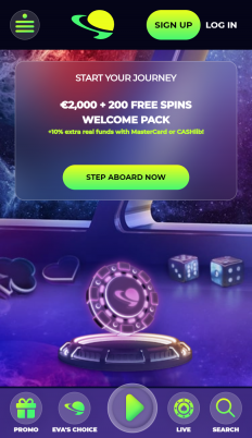 SpaceFortuna Casino Screenshot