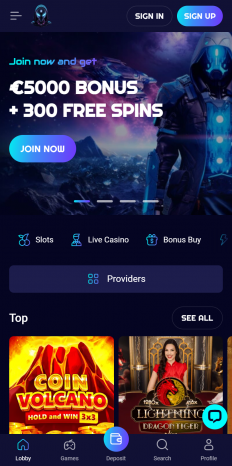 SpinJo Casino Screenshot