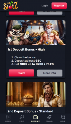 TheSlotz Casino Screenshot