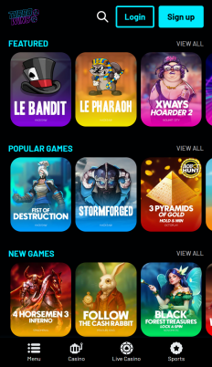 Turbo Wins Casino Screenshot