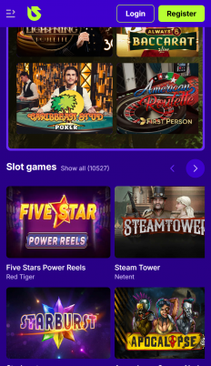 UpSpinz Casino Screenshot