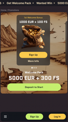 WantedWin Casino Screenshot