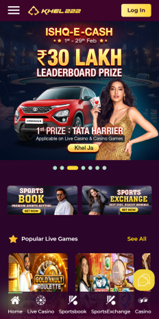 Khel222 Casino Screenshot