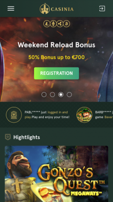 Casinia Screenshot