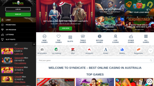 syndicate casino 200 free spins