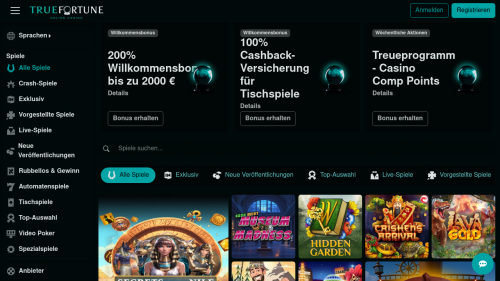 True Fortune Casino Screenshot