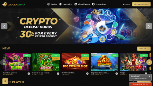 GoldDino Casino Screenshot