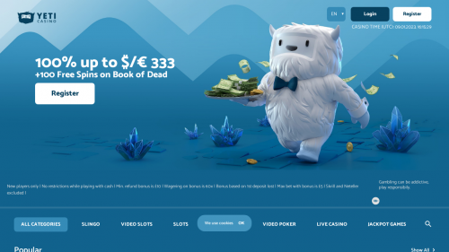 Yeti Casino Screenshot