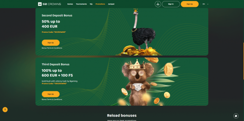 50 Crowns Casino Screenshot