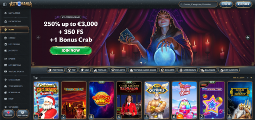 Astromania Casino Screenshot