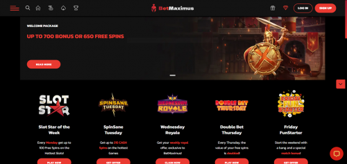 BetMaximus Casino Screenshot