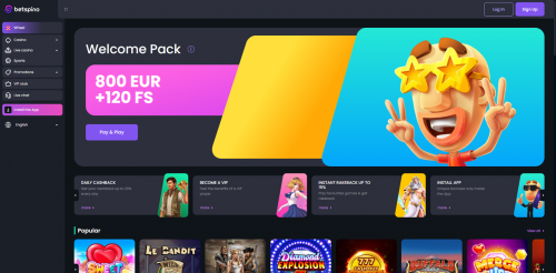 Betspino Casino Screenshot