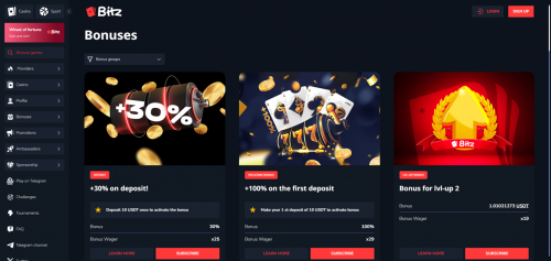 Bitz Casino Screenshot
