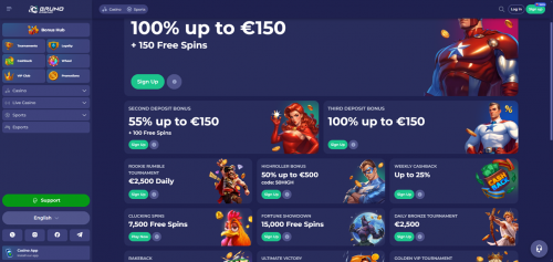 Bruno Casino Screenshot