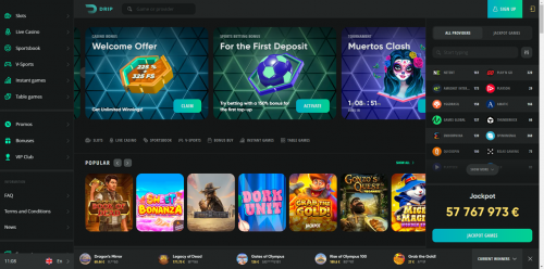 Drip Casino Screenshot