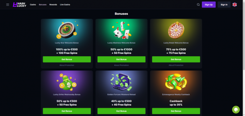 HashLucky Casino Screenshot